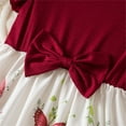thumbnail image 6 of Cowsor Girls Butterfly Floral Printed Ruffle Sleeve Princess Dress Waist Cinched Short Sleeve Sundress for 3-8 Years Old, 6 of 6