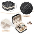thumbnail image 4 of PhooArto Small Jewellery Box, Airplane Dashed Path Lines Portable Travel Mini Jewelry Case for Women Leather Ring Organizer, 4 of 5