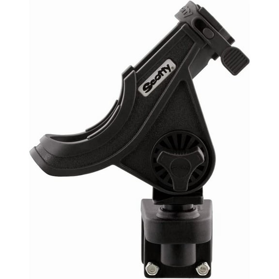 Fishing Rod Holder with Square Rail Mount, Black