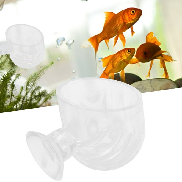 Aquarium Red Feeder Transparent Live Food Protection Plastic Attractive Fish Feeding Cup For Brine Shrimp