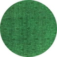 thumbnail image 1 of Ahgly Company Indoor Round Oriental Green Industrial Area Rugs, 4' Round, 1 of 4