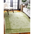 thumbnail image 1 of Unique Loom La Jolla Collection Farmhouse, Contemporary, Botanical, Traditional, Vintage Area Rug, 5 x 8 ft, Light Green/Green, 1 of 5