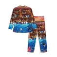 thumbnail image 2 of Kll Animals On Noah'S Ark2 Sleepwear Mens Flannel Pajamas,Long Cotton Pj Set, 2 of 9