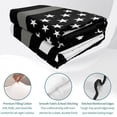 thumbnail image 4 of King Quilt Set 96''x106'', Thin Grey White Line Lightweight Summer Bedspread Coverlet Set with 2 Pillow Shams, American Flag Star Breathable All Season Quilt Bedding for Bedroom/Guest Room, 4 of 9