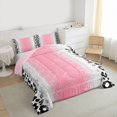 thumbnail image 3 of Homewish Animal Leopard Cheetah Print 3 Pieces Queen Comforter Set For Teens Adults,Bling Glitter Ultra Soft Bedding Sets,Abstract Gradient Bedding Comforter Set,Breathable Home Decor,Reversible, 3 of 8