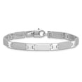 thumbnail image 1 of Mens Sterling Silver Brushed Link Bracelet 8.5 Inches, 1 of 5