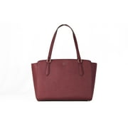 Tory Burch Women's Saffiano Leather Tote Handbag, Imperial Garnet