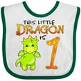 thumbnail image 3 of Inktastic Dragon 1st Birthday- Turning One Boys or Girls Baby Bib, 3 of 4