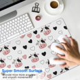 thumbnail image 4 of Long Mouse Pads for Desk,White Cow Heart Pattern Desk Mats on Top Of Desks, Desk Mouse Pad Extra Large with 3mm Non-Slip Base and Stitched Edge for Gaming,Office,Work,Home 31.5"x11.8", 4 of 6