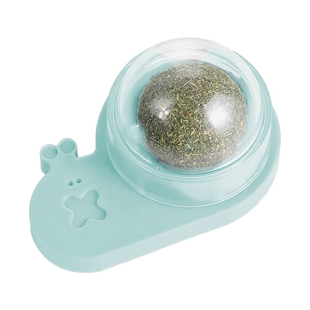 Bolas de hierba gatera giratorias, juguetes para masticar, juguetes autoadhesivos para gatos que rechinan los dientes. Verde