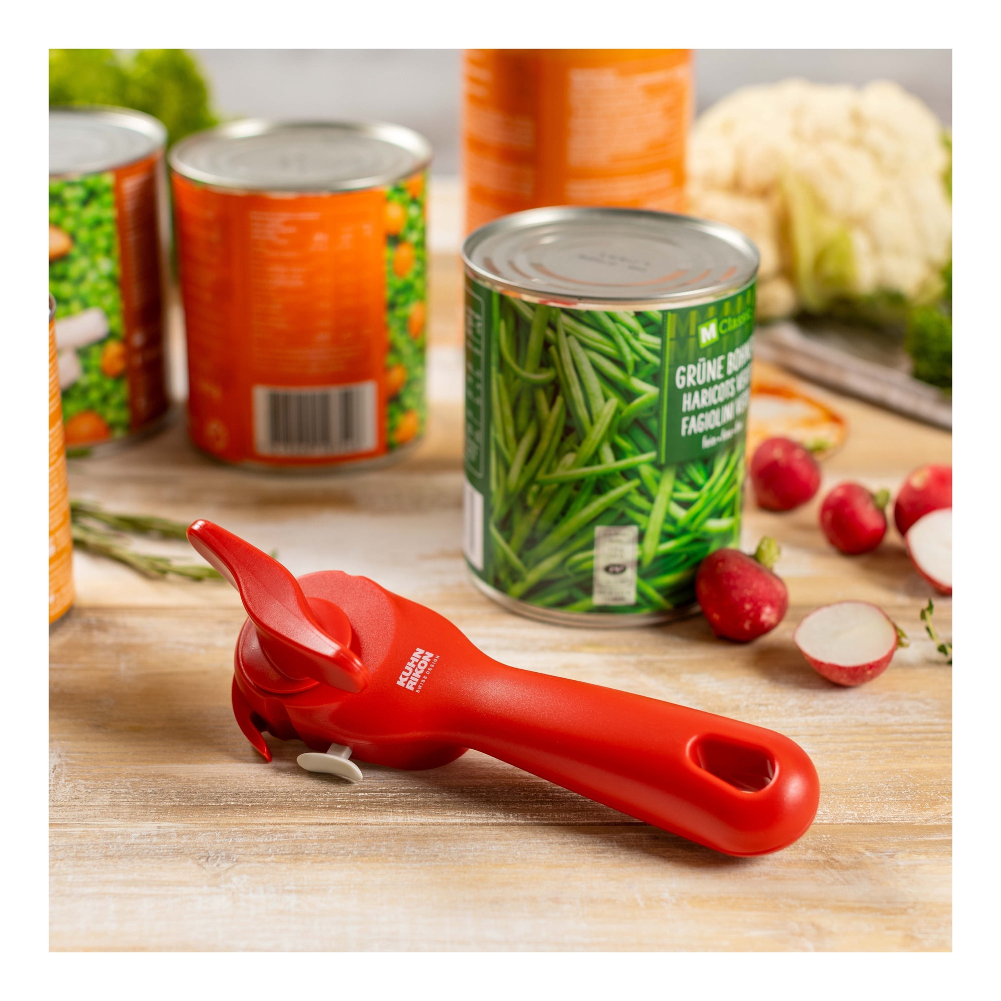 Kuhn Rikon Auto Safety Smooth Edge Non-Slip Stainless Steel Manual Can Openers