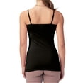 thumbnail image 3 of URBAN DAIZY Women's 4 Pack Camisole Tank Top Basic Cami Solid Adjustable Spaghetti Strap Sleeveless Stretch Undershirt Blk/Wht/DkRus/BuYel S, 3 of 5
