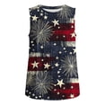 thumbnail image 4 of Jsaierl Independence Day Tank Tops for Women Casual Patriotic American Flag Graphic Tees Loose Fit Sleeveless T Shirts Cami Athletic Crewneck Tanks S-XXL, 4 of 6