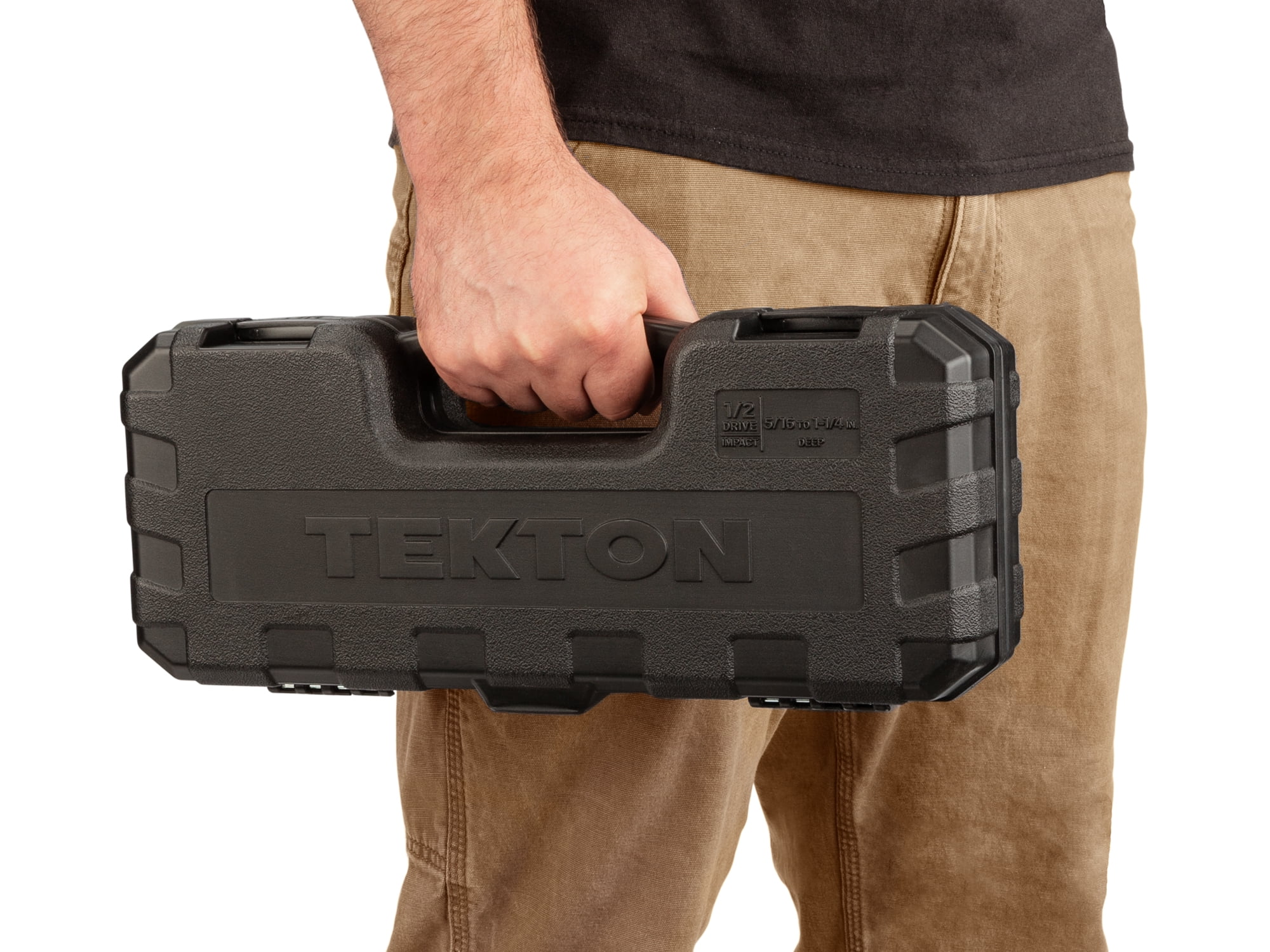TEKTON 1/2 Inch Drive Deep 12-Point Impact Socket Set with Case, 17-Piece (5/16 - 1-1/4 in.) | SID92337