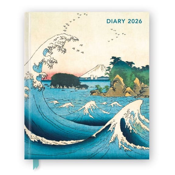 Pre-Owned Japanese Woodblocks 2026 Desk Diary Planner - Week to View, Illustrated Throughout, (Hardcover)