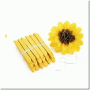 Sunflower Fiesta: Vibrant Yellow Tissue Pom Poms & Paper Flowers for Classroom, Baby Shower, Wedding, Birthday Party Backdrop & Home Decor - 18 Pack of 10 Inch Blooms!