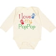 thumbnail image 3 of Inktastic Poppop Grandkids Handprints Boys or Girls Long Sleeve Baby Bodysuit, 3 of 5