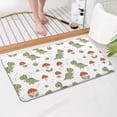 thumbnail image 4 of White Cartoon Dinosaurs Mushrooms Pattern Bathroom Rugs Mat,Non Slip Microfiber Bathroom Rug,Rubber Backing,Soft Bathroom Mats for Bathroom Floor,Tub and Shower,17x30in(43x75cm), 4 of 5