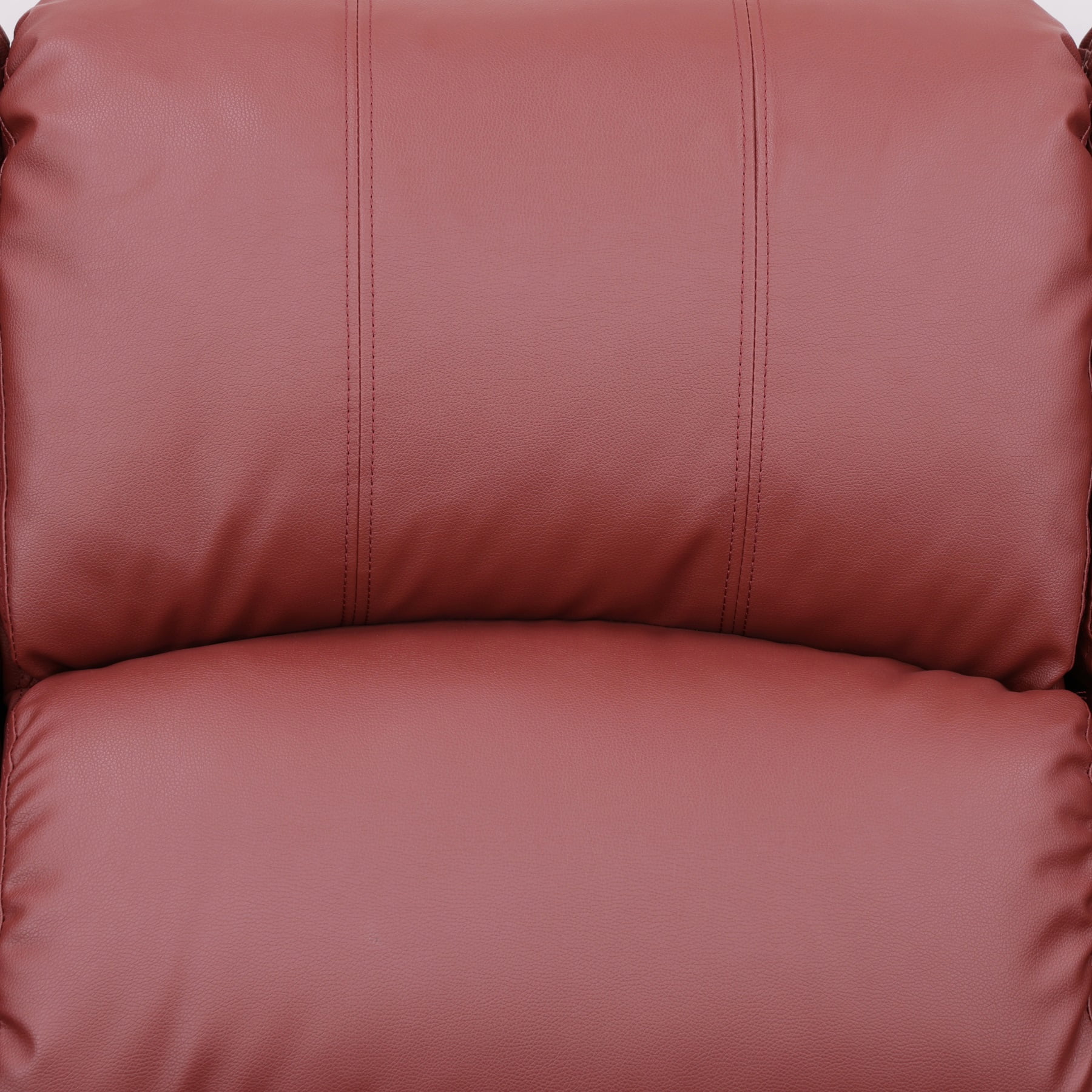 Hommoo Semi PU And PVC Leather Manual Recliner Chairs for Living Room & Home Theater, Reclining Lounge Chair 160° Recline, Red