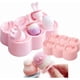 thumbnail image 1 of Mini moldes para paletas para niños, bebés, lindas formas de animales, 6 piezas, máquina para hacer paletas de hielo, helado de silicona, fabricación casera DIY (rosa), 1 of 5