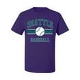 thumbnail image 2 of Wild Bobby City of Seattle Baseball Fantasy Fan Sports Men's T-Shirt, Purple, 4X-Large, 2 of 6