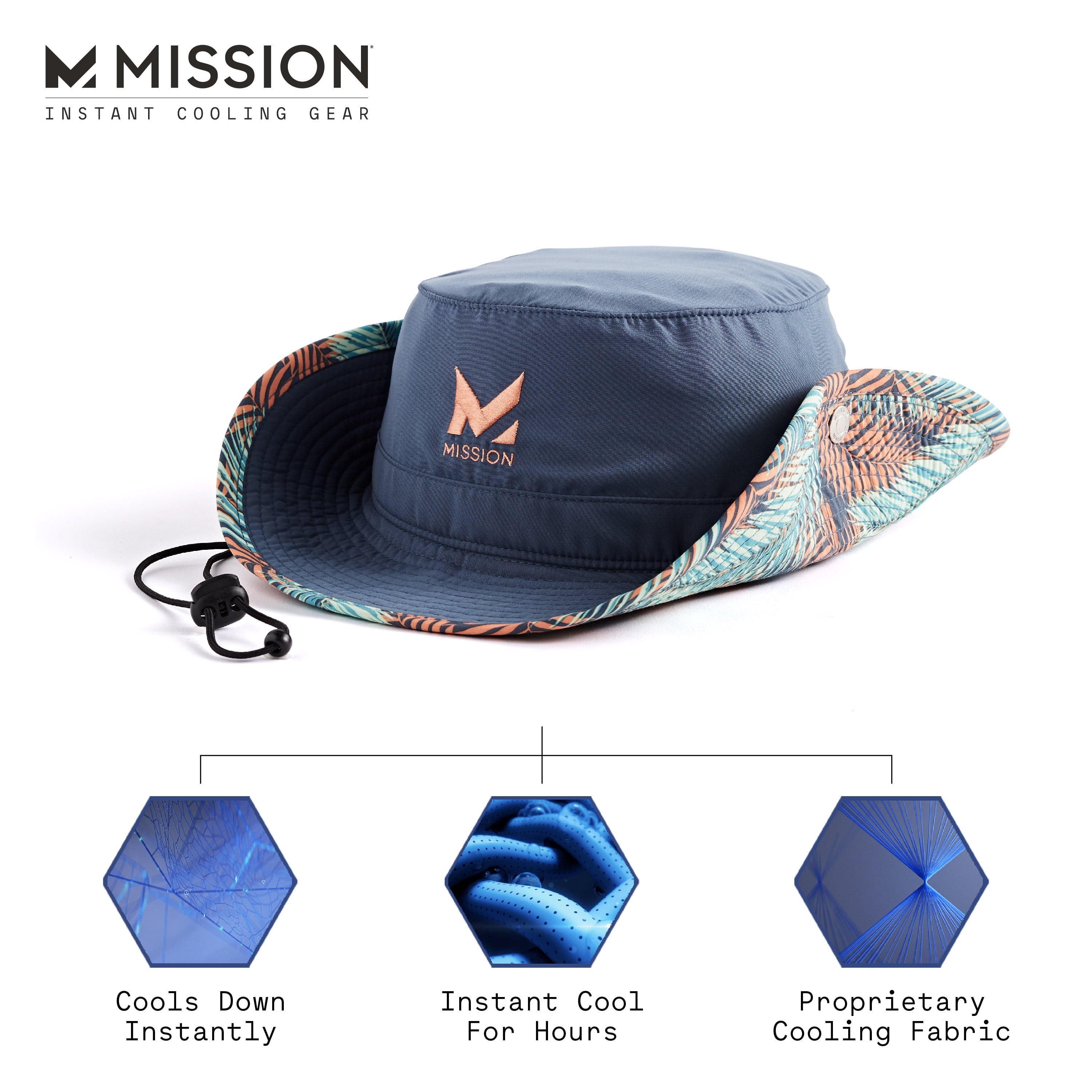 MISSION COOLING BUCKET HAT Men & Women 1 Size Fits Most Matrix Camo NEW  WITH TAG