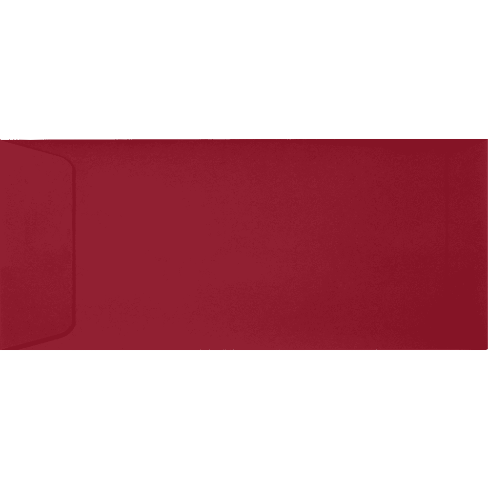 LUXPaper #10 Open End Envelopes w/Peel & Press, 4 1/8 x 9 1/2, Garnet Red, 1000/Pack