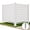 White, variant on Uforic Air Conditioner Privacy Screen Fence, 44"W x 44"H 2 Panels Vinyl Outdoor Pool Equipment Trash Can Enclosure with Metal Stakes, Black