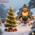 thumbnail image 2 of Metal Hanging Christmas Tree Wind Spinner - Festive Garden Decor with Cheerful Design Perfect for Holiday Yard Decoration, 2 of 7