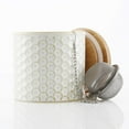 thumbnail image 2 of Chantal Chantal Ceramic Tea Caddy Set w/ Bamboo Lid and Tea Ball Infuser (White), 2 of 7
