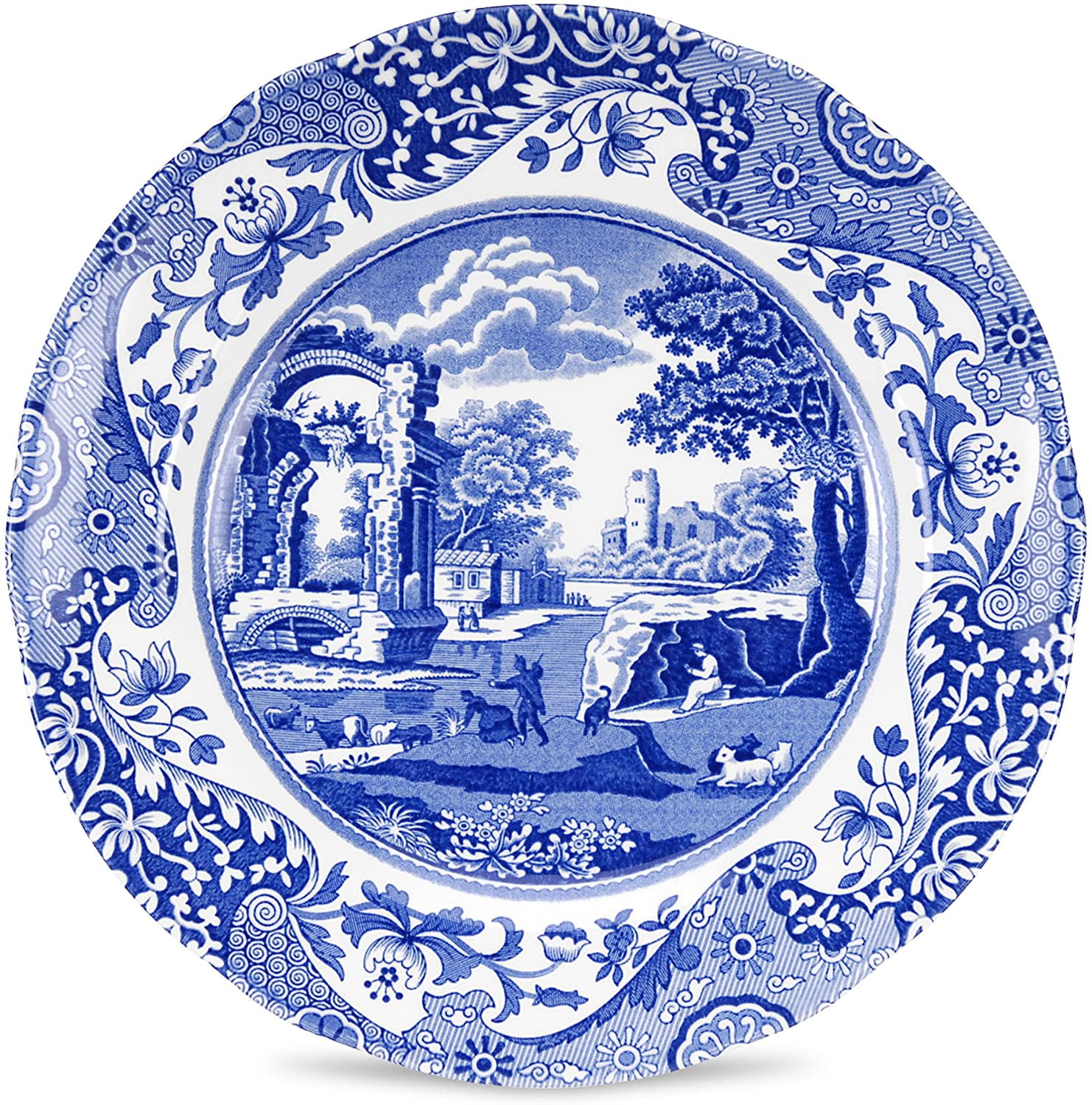 spode italian salad plate 8 blue white 4 7 5 inch salad plates by visit the spode store walmart com