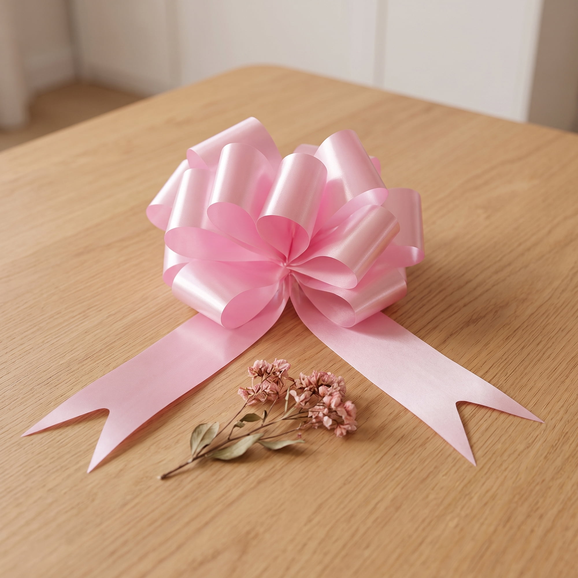 Unique Bargains Crush-Resistant Metallic Bows for Gift Wrapping and Decoration Pink