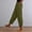Blackish Green, variant on Casual Pants Women Casual and Short Stacked V Slub Cotton Trousers