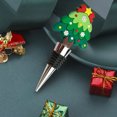 thumbnail image 4 of AYktou Christmas Decorations,Christmas Ornaments,1pc Christmas Tree Resin Wine Bottle Stopper Christmas Party Dinner Decoration Christmas Gift Christmas Wine And Beverage Bottle Stopper Sealer, 4 of 6