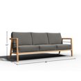 thumbnail image 2 of Curated Maison Daniele 86" Teak Deep Seating Outdoor Sofa with Charcoal Cushion, 2 of 5