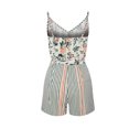thumbnail image 5 of Babysbule Women Shorts Clearance Womens Fashion Leaf And Stripe Printed Sling Short Jumpsuit With Belt And Pocket, 5 of 9