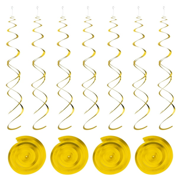 30uds decoraciones en espiral colgantes Unique Bargains Oro