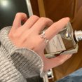 thumbnail image 2 of Anillo de plata de ley con doble circón de estilo de lujo ligero, anillo de mariposa ajustable con apertura de sentido de gama alta para mujer Sailing Electrónica, 2 of 5