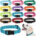 thumbnail image 1 of wonima02 12 Pieces Adjustable Dog Collar Bulk, Nylon Puppy Dog Collars with Quick Release Buckle Collar Bulk for Pets Walking Running Training, Medium(Mixed Colors), 1 of 1