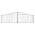 thumbnail image 2 of vidaXL Arched Gabion Baskets 3 pcs 200x50x40/60 cm Galvanised Iron, 2 of 4