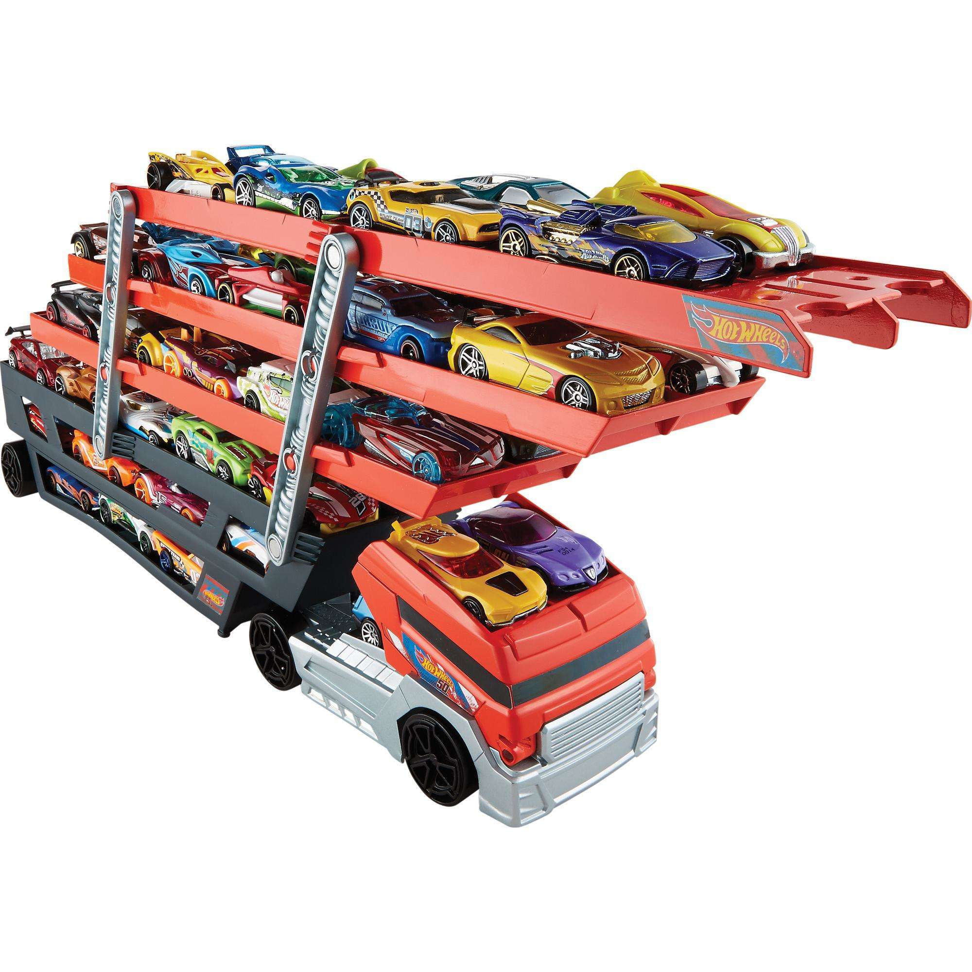 Hot Wheels Mega Hauler Truck Transporter Expandable Levels Holds | My ...