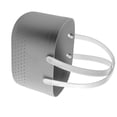thumbnail image 2 of Cesta de ducha portátil con orificios de ventilación, cesta de almacenamiento portátil de plástico de gran capacidad con asas para baño, color gris., 2 of 14