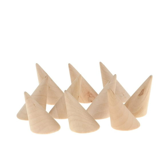 10Pcs/Set Natural Wooden Jelry Display Retail Show Photography - 2..5cm