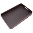thumbnail image 1 of Bandeja rectangular, bandeja rectangular de madera para servir, suministros de juego de té, bandeja de comida compacta y ligera, 1 of 8