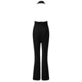 thumbnail image 5 of Combinaison Longue à Fermeture Éclair Unie pour Femme, Dos Nu, Col Rabattu, Sans Bretelles, Tenue de Rue, Combinaisons une-Pièce, 5 of 5