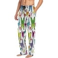 thumbnail image 5 of FREEAMG Colorful Butterflies Pajama Pants for Men, Men's Separate Bottoms, Pure Cotton Comfortable Lounge Pants?505?, 5 of 7