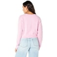 thumbnail image 3 of Celebrity Pink Women's and Women's Plus Cable Knit Crew Neck Cardigan, Sizes XS-4X, 3 of 5