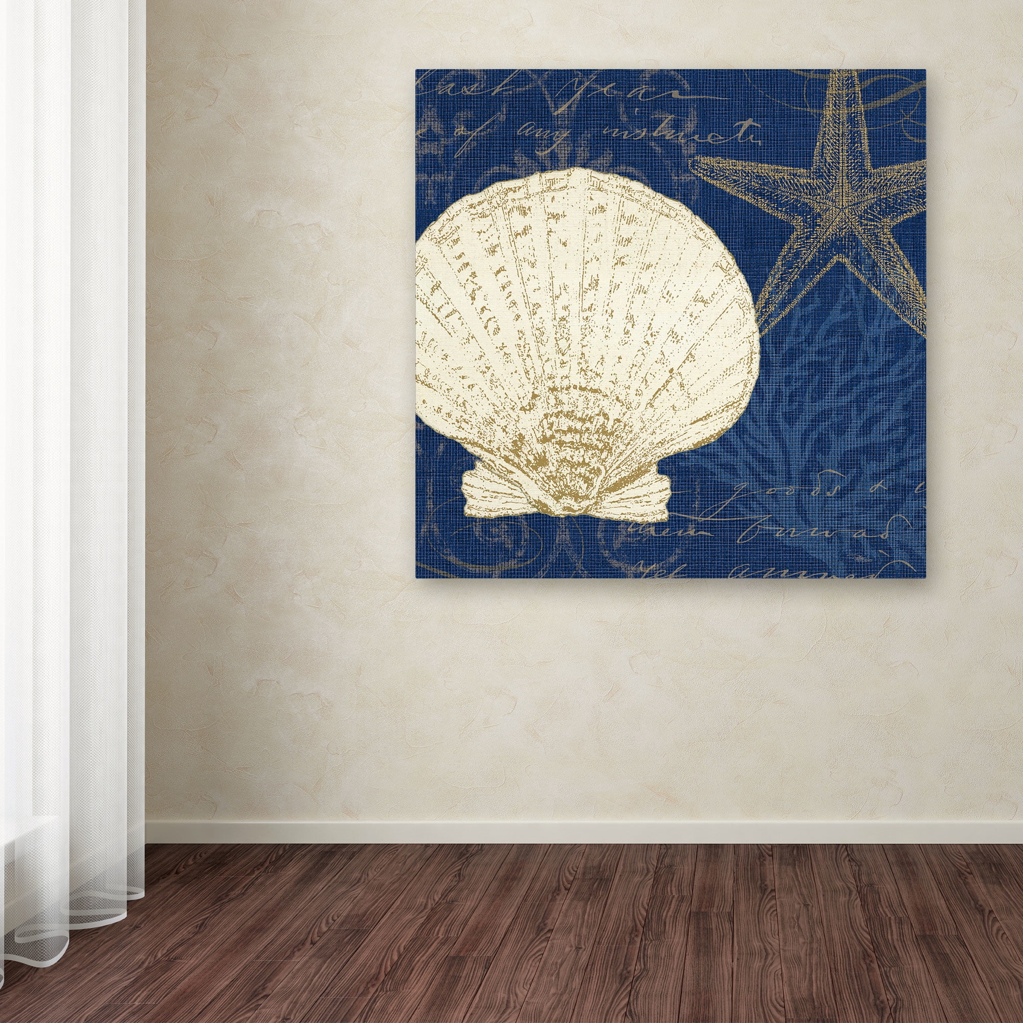 Trademark Fine Art "Coastal Moonlight II Teal" Canvas Art by Pela Studio