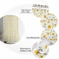 thumbnail image 5 of Small Stall Shower Curtain 36x72 Inch Narrow Half Size Yellow Spring Floral Bath Curtains Bathroom Decor Summer Botanical Elegant Waterproof Fabric Shower Curtain Set with Hooks 36 Inch, 5 of 6