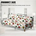 thumbnail image 7 of Jiueut Bee Christmas Tree Poinsettia Snowflake Print Armless Futon Sofa Covers, Washable Sofa Slipcover Stretch Non Armrests Couch Protection with Elastic Bottom for Pet Kids Homes Xmas Decor, 7 of 7